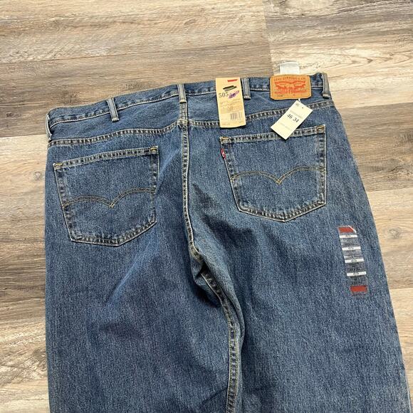 505 Levi Strauss & Co. Blue Mens 46x34 Regular Fit Denim Jeans New with Tag - Picture 1 of 12